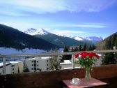 View of  the balcony in winter