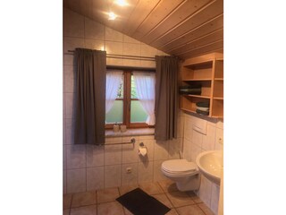 Das Badezimmer mit Blick nach Süden