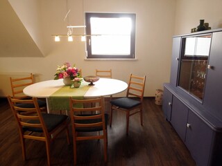 Living room: dining table