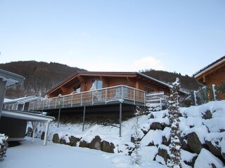 Terrassenansicht im Winter