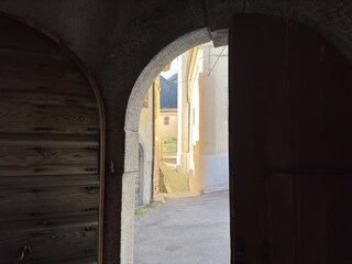 View from the entrance towards the outside