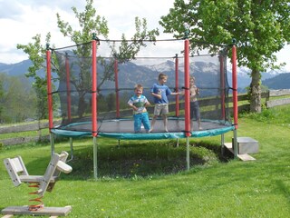 Trampolin mit Sicherheitsnetz