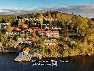 Neues Bild mit neuem Steg und neuer Sauna