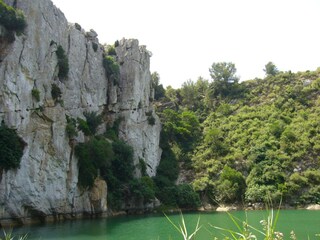 A karst lake in the Garrigue