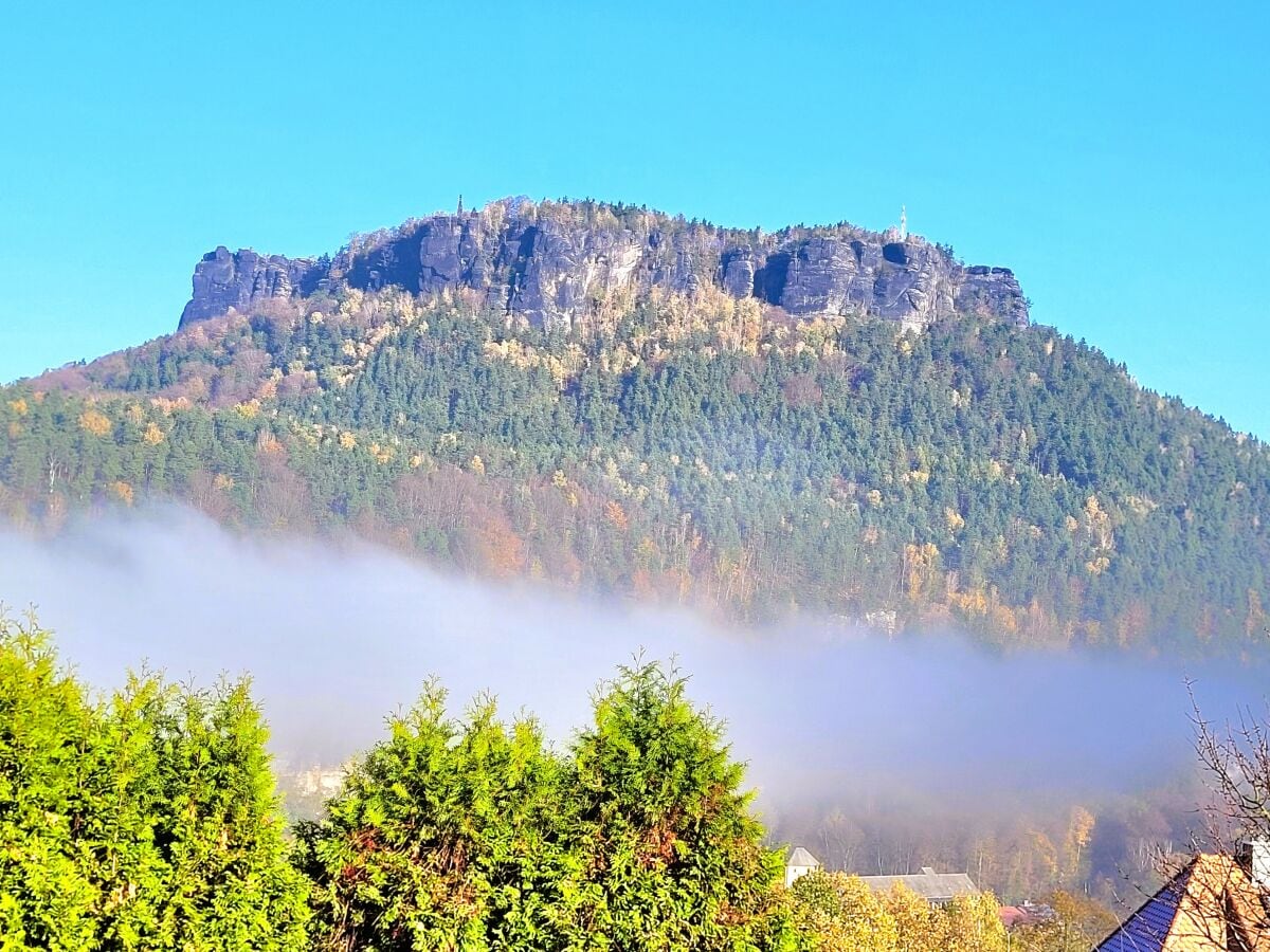 Blick von der Fewo zum Lilienstein