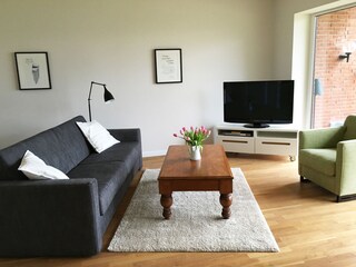 Wohnzimmer mit Schlafcouch