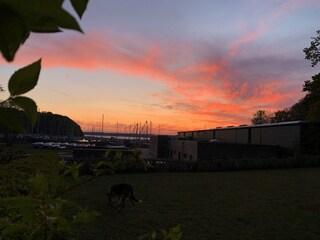 Sonnenuntergang von der Terrasse