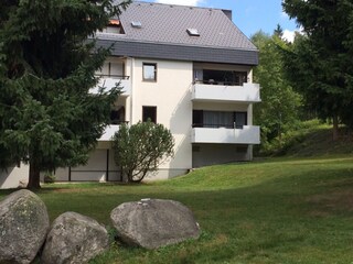 Blick auf den Balkon (rechts oben)