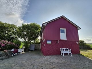 Frontansicht mit Klönschnackbank