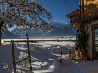 freier Bergblick vom Haus