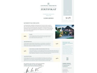 Zertifikat von Charming Hideaways