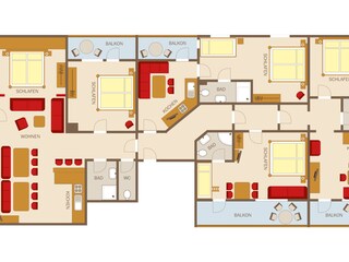 Appartamento per vacanze Bichlbach Pianta del piano 18