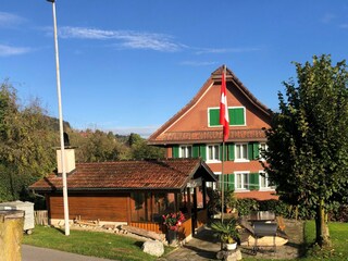 Gartenhaus mit Rasen