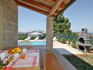 Terrace and barbecue area