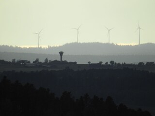 Blick von der Terasse bei sehr guter Sicht (Schwarzwald