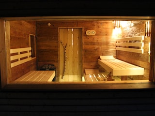 Blick in die Sauna