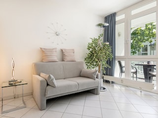 Diese Couch hat Schlaffunktion.