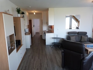 Wohnzimmer mit Küchenzeile