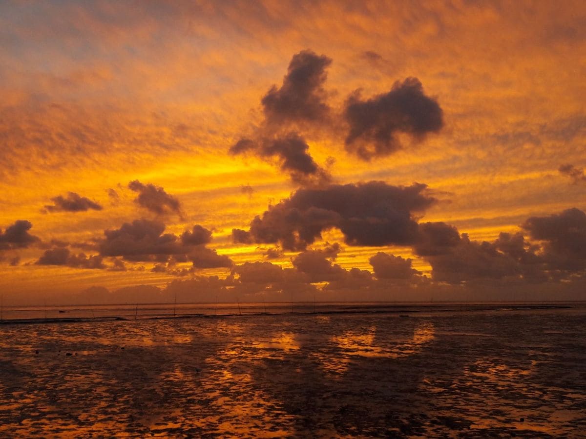 Abendrot über dem Watt