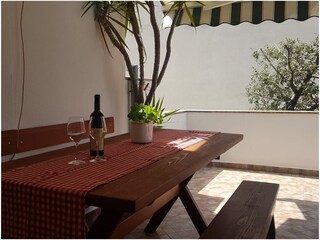terrace and entrance