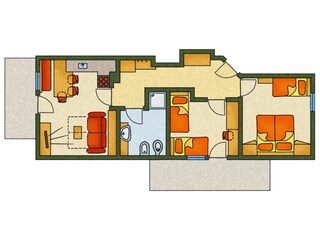 Appartamento per vacanze Welsberg-Taisten Pianta del piano 21