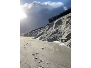 Strandabbruch bei Sturm