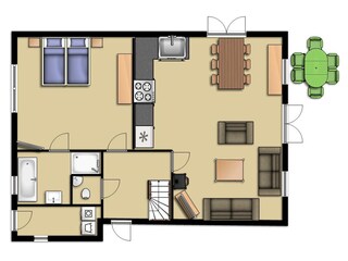 Villa De Koog Pianta del piano 30