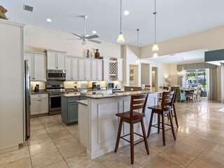 open kitchen of the villa in Cape Coral, Florida