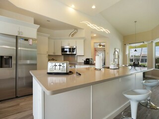 open kitchen of the villa in Cape Coral, Florida