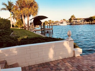 Private Boat Dock on the wide Canal