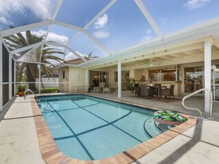 Large south facing pool area