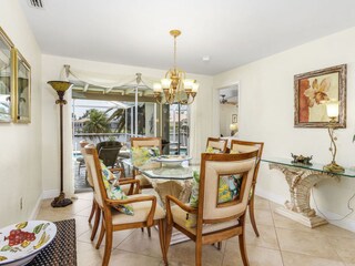 Dining room with pool access