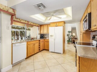 Kitchen with canal view