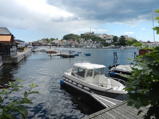 Kragerö Hafen, viele Boote, immer was los