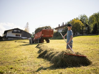 Traktor mit Ladewagen