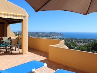 Large terrace with magnificent sea views