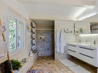 Bathroom 1 with bath tub, shower & private toilet