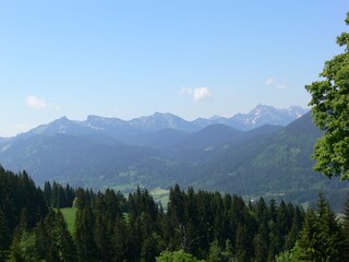 Blick vom Hörnle auf die Ammergauer Alpen