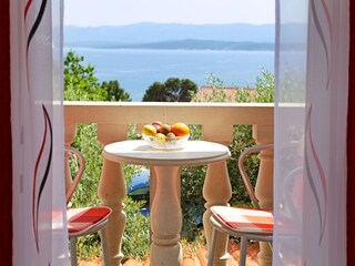 living room with sea view