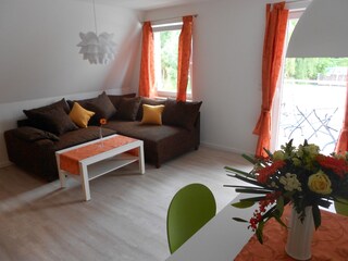 Wohnzimmer mit Schlafcouch