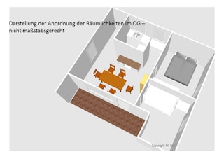 Darstellung Räumlichkeiten OG (ohne Dach)