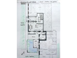 Grundriss Erdgeschoss gesamtes Landhaus