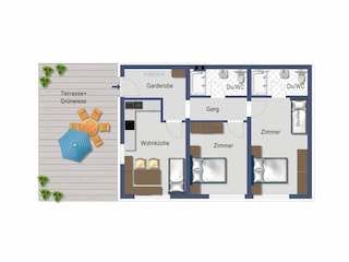 Vakantieappartement Hippach Grondplan 26