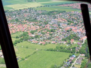 Hooksiel aus dem Hubschrauber gesehen