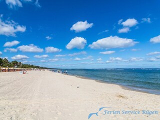 der tolle Sandstrand von Binz