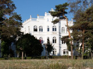 Villa Sirene vom Strand her gesehen