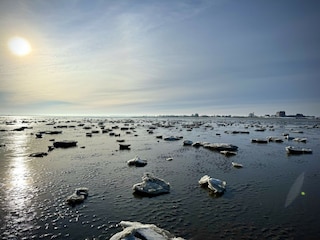 Eisschollen im Watt vor Schillig