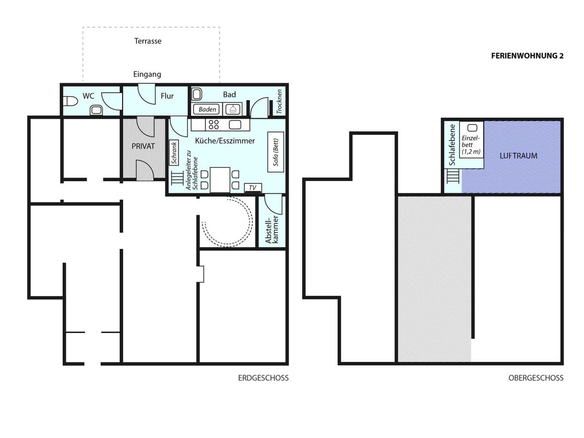 Grundriss Ferienwohnung 2