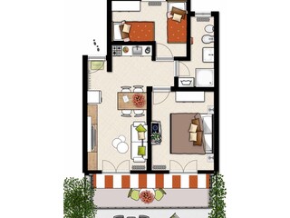 Vakantieappartement Tignale Grondplan 34