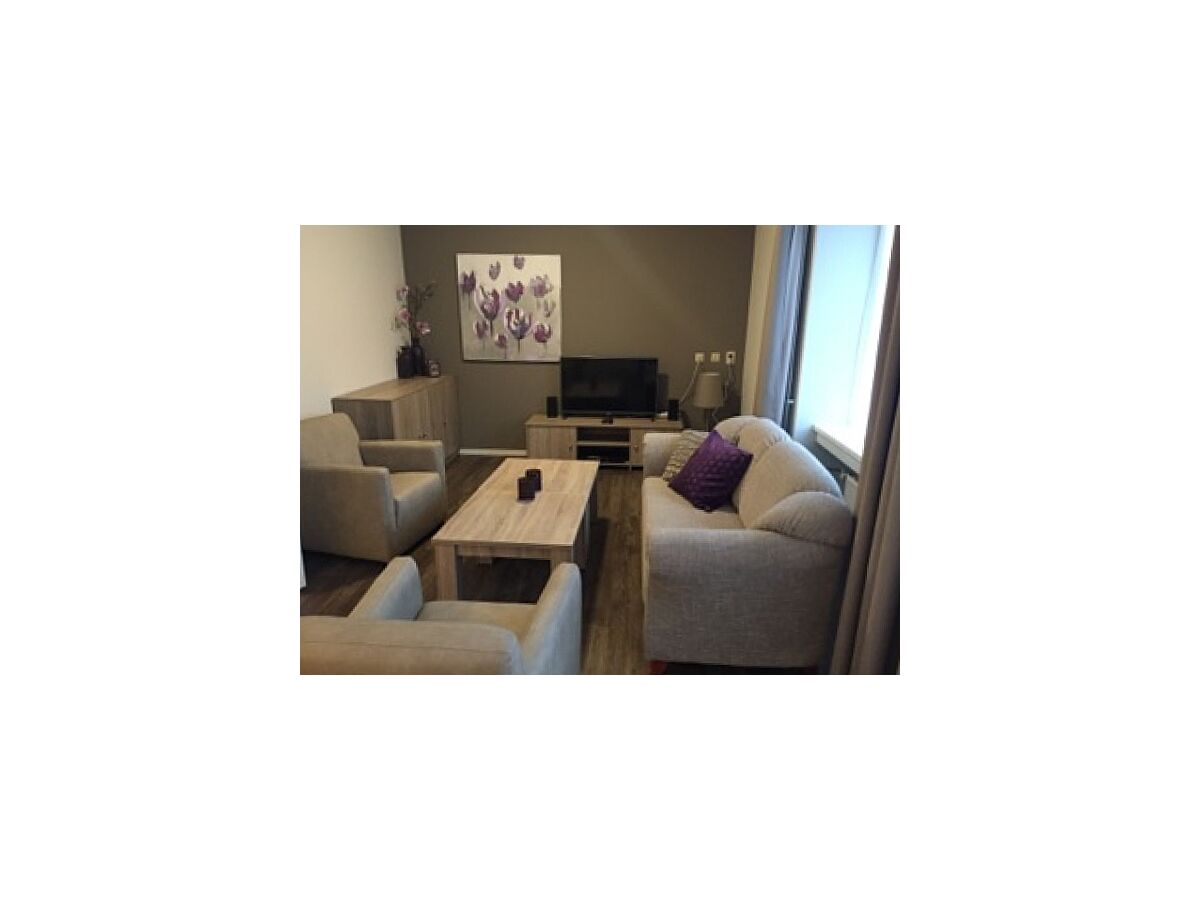 Das gemütlich eingerichtete wohnzimmer